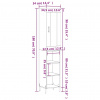 vidaXL Vysoká skrinka biela 34,5x34x180 cm spracované drevo - Biela - 30411-171602