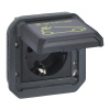 Legrand Plexo IP55 Green'Up Zásuvka 2P+T pre elektrické vozidlá, prístroj, nemecký štandard, 16A, 230V, Antracit