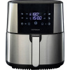 Gastronoma 18290007 horkovzdušná fritéza, 8 l, 1 800 W, ochrana proti přehřátí, s displejem, nepřilnavý povlak, Cool touch pouzdro, bez BPA, černá, stříbrná