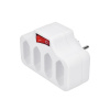 Solight rozbočovač, 4 x 2,5A, biely, vypínač P84