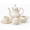 Thun 1794 BERNADOTTE kávová súprava ivory zlatá linka 15 dielna