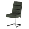 Autronic DCL-P3107 GRN2 Stoličky jedálenské, taštičkové pružiny v sedadle, madlo na operadle, zelená látka, čierny kov