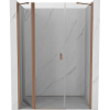 Mexen, Mexen Mist výklopné sprchové dvere 135 cm, transparentné, brúsená meď - 8A4-135-001-65-00