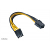 AKASA Kabel redukce napájení z 6pin PCIe na 8pin ATX 12V, 15cm AK-CB051