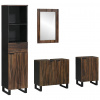 zahrada-XL Sada kúpeľňového nábytku s dverami 4 pcs Biela 38 x 33 x 160 cm 3310056