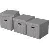 Esselte Home kubická 32 x 31,5 x 36,5 cm, sivá – sada 3 ks