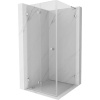 Mexen Lunar-F L, skladací sprchový kút ľavý 80 x 80 cm, 8mm číre sklo, chrómový profil, 836L-080-080-01-00-L