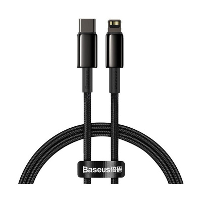 Baseus CATLWJ-01 Tungsten Gold Fast Charge Kabel USB-C to Lightning 20W 1m Black (6953156232037)