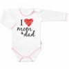 Body dlhý rukáv Baby Nellys, I love mom & dad, veľ. 80