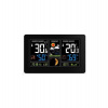 Solight meteostanica, extra veľký farebný LCD, teplota, vlhkosť, tlak, RCC, USb nabíjanie, čierna (TE81)