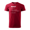Sablio Tričko s potlačou Wifey - červené XL
