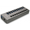 i-tec U3CHARGEHUB10 USB Hub 10 portů USB-A USB 3.0 5 GBit/s šedá I-TEC USB 3.0 Charging HUB 10 Port