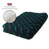DRYBED Premium Vet Bed Metal čierny + tyrkysový 100 x 75 cm