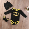 Detský komplet - Detská súprava 1234 74 čierna, žltá 3 ks. (Batman Set Body 3Pak Set)