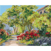 Maľovanie podľa čísel – Dom v letnom lese, 40 × 50 cm, bez rámu a bez napnutého plátna 8596530066286
