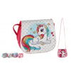 Teddies Kabelka/Taška jednorožec s kamienkami plast 4 farby v sáčku 17x15x3cm