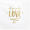 PartyDeco servítky All you need is love 33x33cm