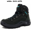 Lowa Renegade GTX Mid W Wide asphalt/turquoise dámské nepromokavé kožené trekové boty - 42 EUR