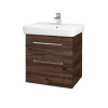 Dreja Umývadlová skrinka Q MAX SZZ2 60 - D25 Teak / Úchytka T04 / D25 Teak