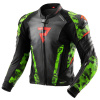 Kožená Bunda Rebelhorn Veloce Camo Čierna/Zelená/Fluo Červená 60