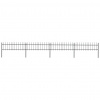 vidaXL Záhradný plot so špicatými vrchmi čierny oceľový 6,8x0,6 m - Čierna - 72730-27436 vidaXL Záhradný plot so špicatými vrchmi čierny oceľový 6,8x0,6 m - Čierna - 72730-27436