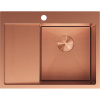 Mexen Exar oceľový drez s 1 komorou a odkvapkávačom, pravý 620 x 480 mm, meď HC - 6432621005P-65HC
