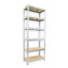 Kovový regál Biedrax 50 x 90 x 270 cm, pozinkovaný - 6 políc MDF, 275kg