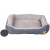 Pohovka pre psa Ender, odtiene sivej, 80 cm x 65 cm (VEĽKÁ MÄKKÁ PESELKA PRE PSA VODEODOLNÁ POSTEĽNÝ KORÁK 80x65cm XL)