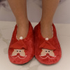 Dámske plyšové červené ponožky Santa Cozy