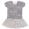Mamatti Dojčenské šaty s tylom, kr. rukáv, Gepardík, biele vzorované