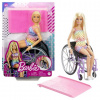 Mattel Barbie - Modelka na invalidním vozíku - v kostkovaném overalu