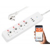 Smart predlžovací kábel BLOW 98-420, 1,5 m 2xUSB+USB-C WiFi TUYA