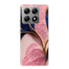 Silikonové pouzdro iSaprio - Xiaomi 14T Pro - Pink Blue Leaves (Odolný silikonový kryt, obal, pouzdro iSaprio - Xiaomi 14T Pro - Pink Blue Leaves - skvělá ochrana a pružnost, stylový UV potisk, lehkos
