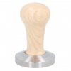 Tamper 58.4mm Flat - BEIGE WOOD and STAINLESS STEEL - PRECISION