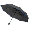 Skládací automatický deštník s modrým lemem
