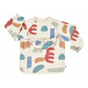 Podbradník 2v1 Bib with Removable Sleeves Playful Beaba s odnímateľnými rukávmi vodeodolný so vzorom od 4 mes BE913576
