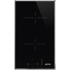 Smeg Sklokeramická varná doska s 2 varnými zónami a dotykovým ovládaním, 30 cm, SE232TX1, nerezová SE232TX1
