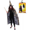 _Ostatní 1_ KARNEVAL Set plášť čarodějnický + klobouk pavučina dospělý KOSTÝM