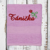 Vyšívaná Osuška s menom Tánička | Vyšívaný darček pre dievča alebo ženu