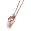 Prívesok s krištáľmi Swarovski Oliver Weber Couple Rosegold 11613RG
