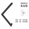 MPkovania FT - MADLO kód K14 Ø 30 mm ST ks, 380 mm, 350 mm, CIM - čierna matná (FNO)