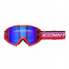 KENNY RACING 2025 OKULIARE MODEL TRACK+ RED - BLUE LENS - ČERVENÁ/BIELA FARBA