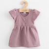 Dojčenské mušelínové šaty New Baby lavender Fialová 62 (3-6m)