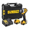 DeWALT - 12V AKU rázový uťahovač, 2x aku 2,5 Ah Li-Ion, nabíjačka DCF901P2