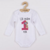 NEW BABY Body s potlačou New Baby Už mám 1 rok ružové - 86