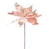 Kvet MagicHome Vianoce, Poinsettia, medený, stonka, 46 cm, veľkosť kvetu: 30 cm