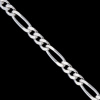 Silver.ag Retiazka strieborná, 1001-60 D/C 2 sides 3+1 Figaro Dĺžka: 55cm C1196