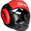 TOP TEN Head Guard for sparring with chin and cheekbone protection - black-red, size S-M Size: L-XL, Color: Black - Red