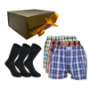 Pánska darčeková sada 3PACK trenky a 3PACK bambusové ponožky Styx (6STR) M 120 dní na výmenu alebo vrátenie tovaru!