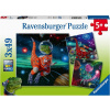 RAVENSBURGER Puzzle Dinosaury vo vesmíre 3x49 dielikov